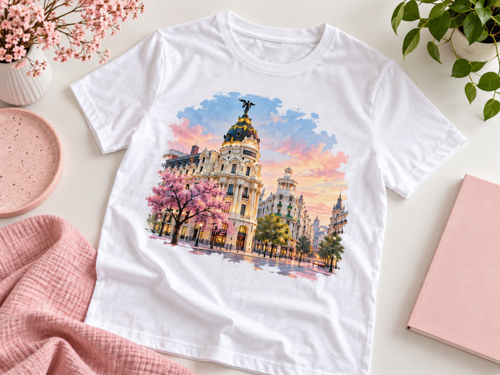 Camiseta personalizada con vinilo textil impreso a color