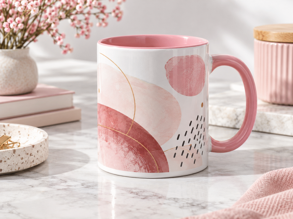 Taza personalizada con asa e interior de color